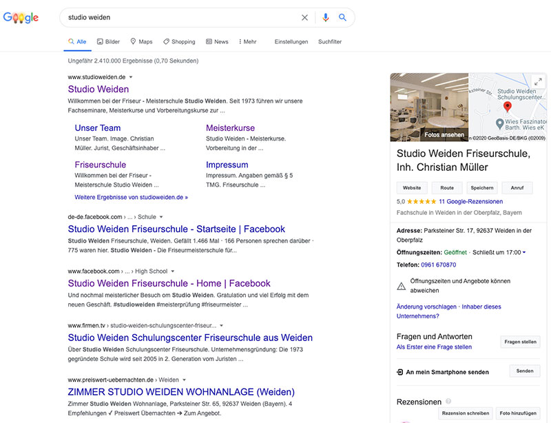 Google Suche web